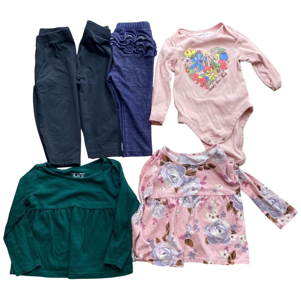 Baby Girl 12-18M Clothes Lot- 6 Pieces Old Navy, Monica + Andy, Children's Place